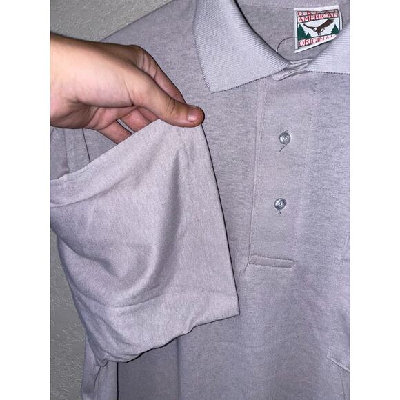 1980s Vintage Screenmates Great American Originals Gray Polo Shirt Blank VTG 80s - Picture 4 of 9